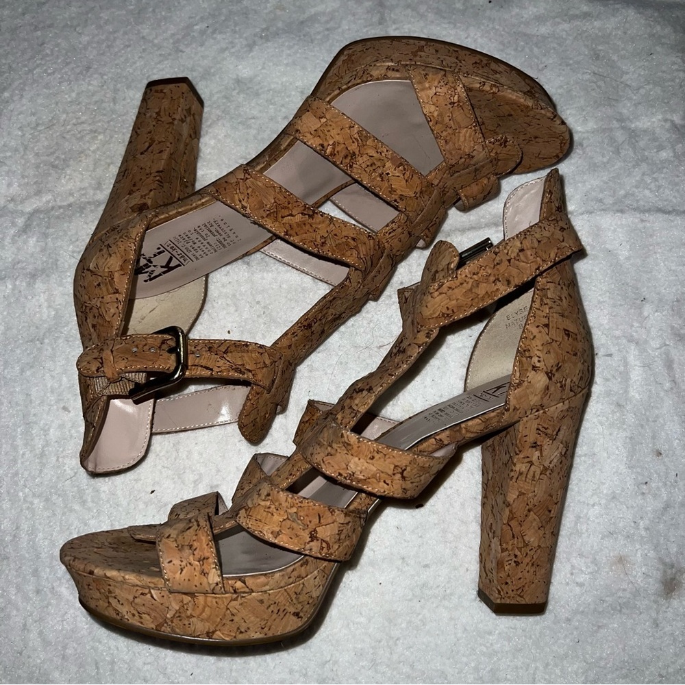 Women’s cork platform heels